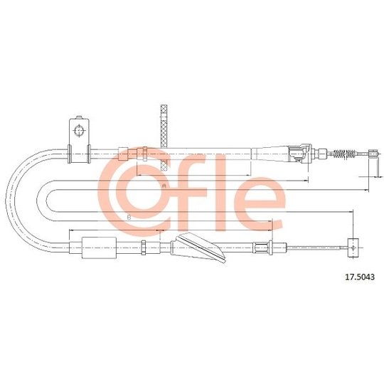 17.5043 - Cable, parking brake 