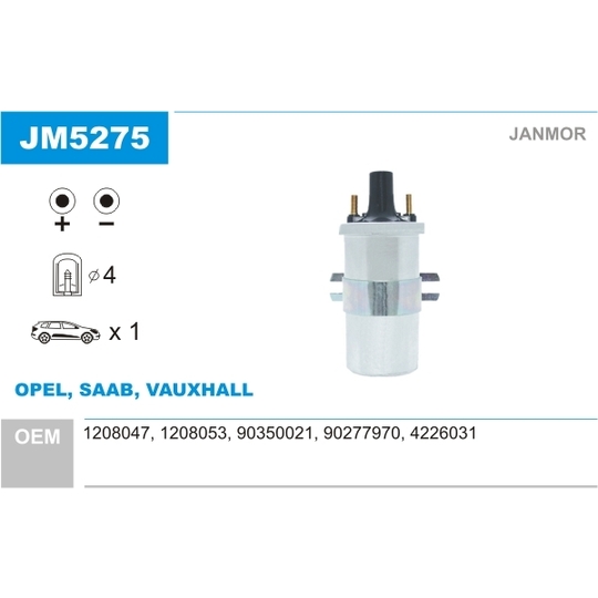 JM5275 - Ignition coil 