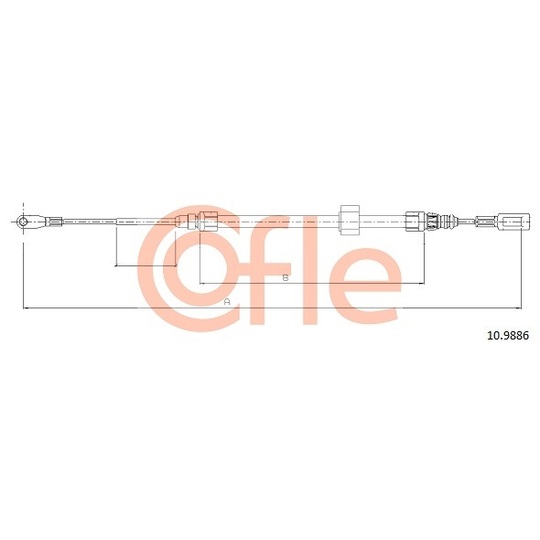 10.9886 - Cable, parking brake 