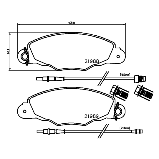 MDB2106 - Brake Pad Set, disc brake 