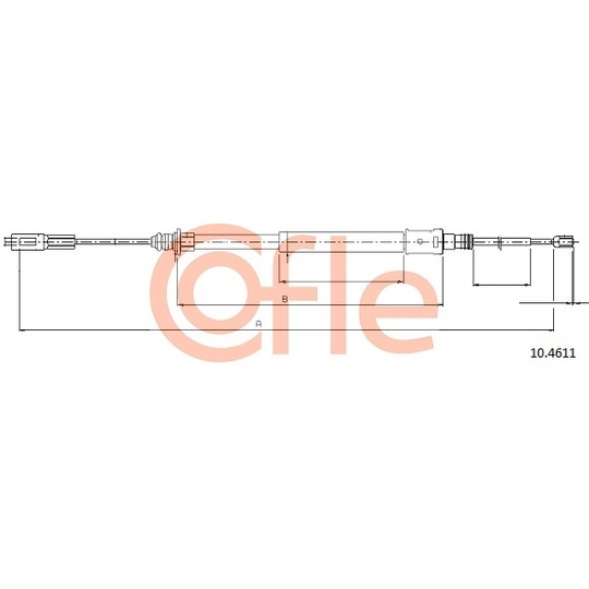 10.4611 - Cable, parking brake 