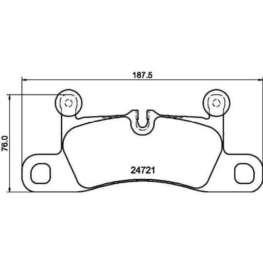 MDB3076 - Brake Pad Set, disc brake 