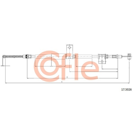 17.5026 - Cable, parking brake 