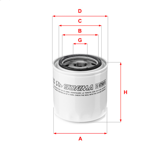 S 6250 R - Oil filter 