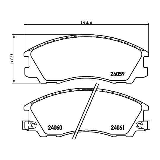 MDB2605 - Brake Pad Set, disc brake 