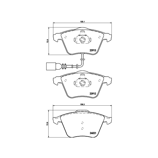 MDB3183 - Brake Pad Set, disc brake 