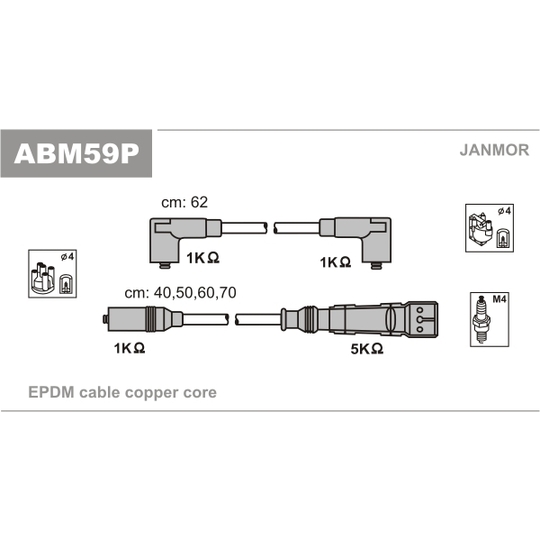 ABM59P - Ignition Cable Kit 