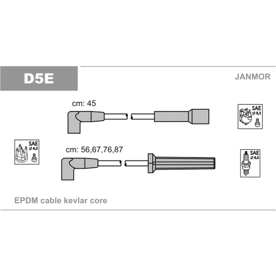 D5E - Ignition Cable Kit 