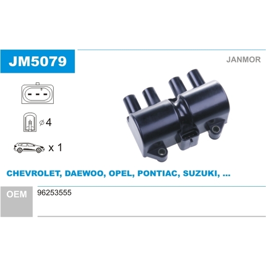 JM5079 - Ignition coil 