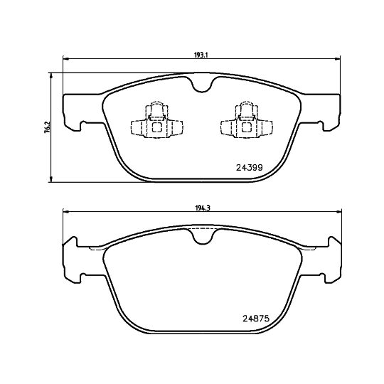 MDB3024 - Brake Pad Set, disc brake 