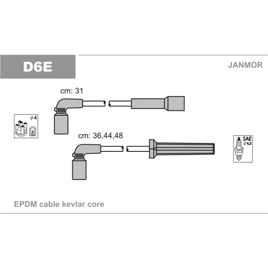 D6E - Ignition Cable Kit 