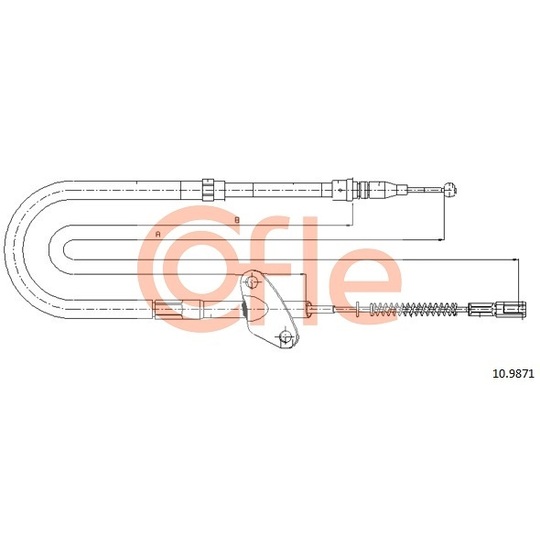 10.9871 - Cable, parking brake 