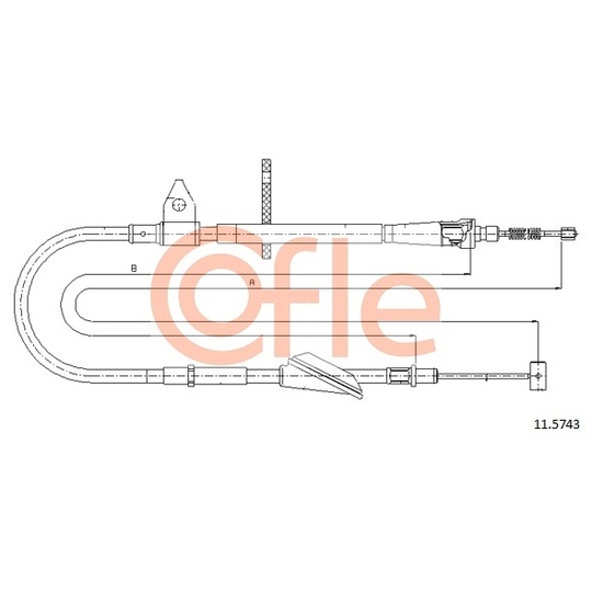 11.5743 - Cable, parking brake 