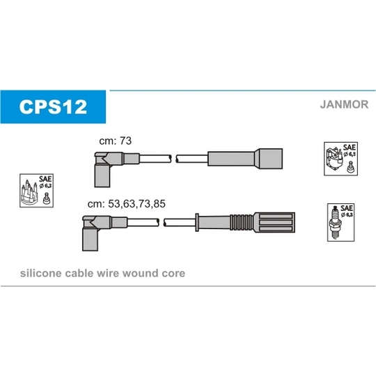 CPS12 - Tändkabelsats 