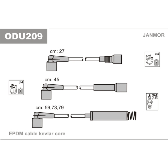 ODU209 - Süütesüsteemikomplekt 