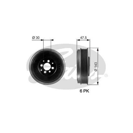 TVD1003 - Belt Pulley, crankshaft 