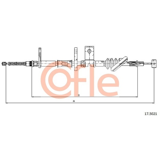 17.5021 - Cable, parking brake 