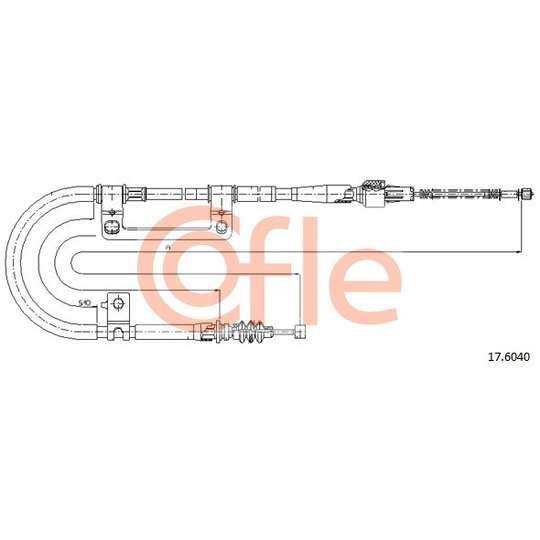 17.6040 - Cable, parking brake 