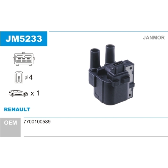 JM5233 - Ignition coil 