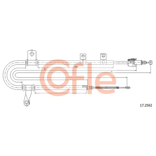 17.2562 - Cable, parking brake 