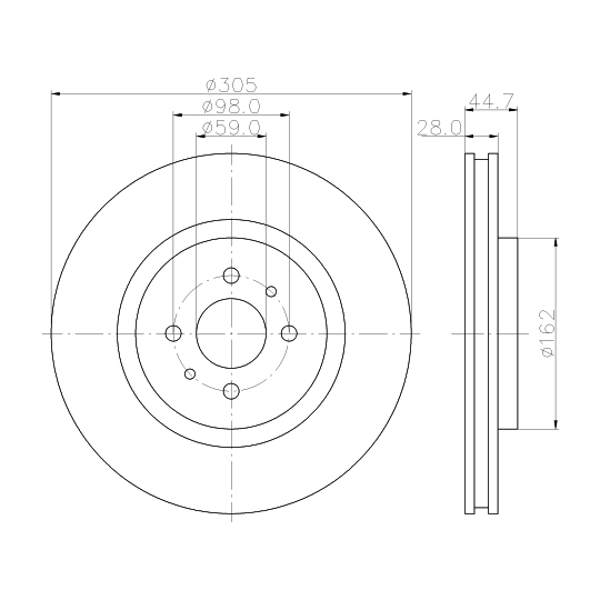 MDC1357 - Brake Disc 