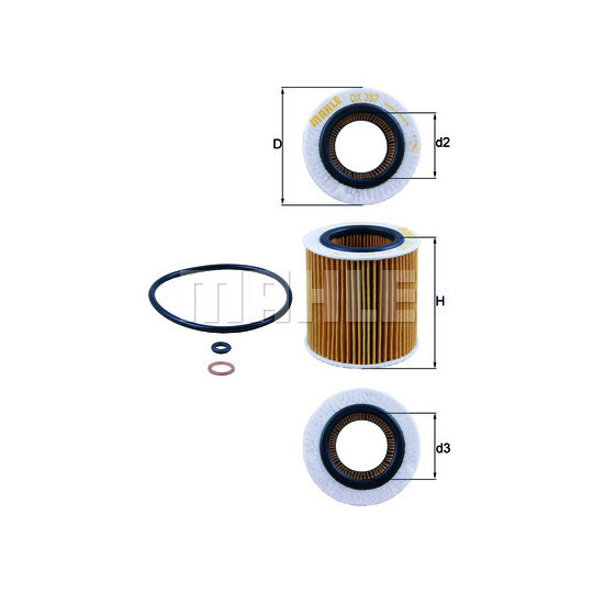 OX 387D - Oil filter 