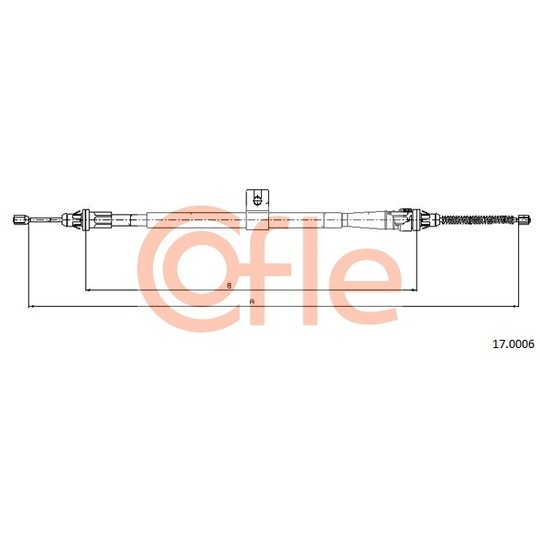17.0006 - Cable, parking brake 