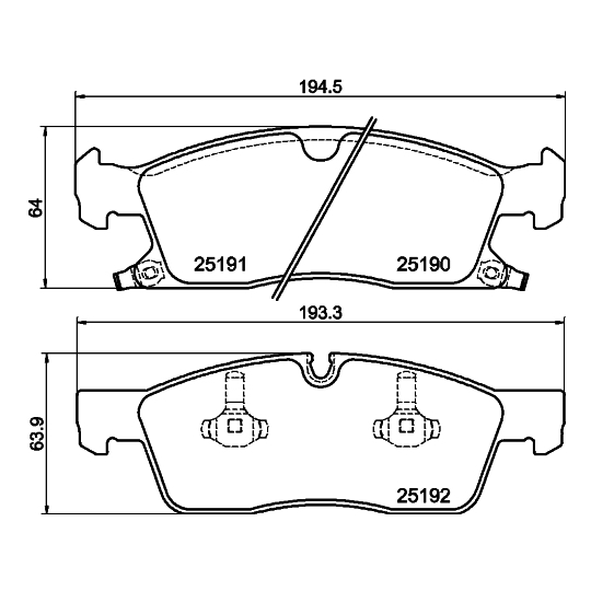 MDB3203 - Brake Pad Set, disc brake 