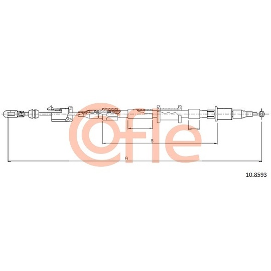 10.8593 - Cable, parking brake 