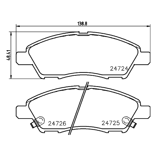 MDB2977 - Brake Pad Set, disc brake 