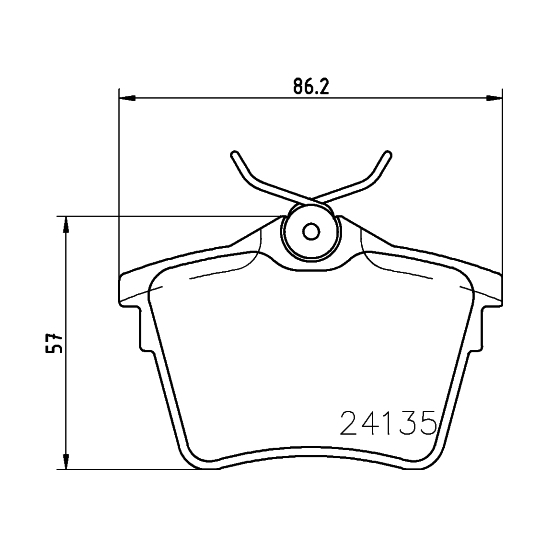 MDB2702 - Brake Pad Set, disc brake 