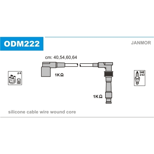 ODM222 - Tändkabelsats 