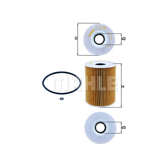 OX 254D1 - Oil filter 
