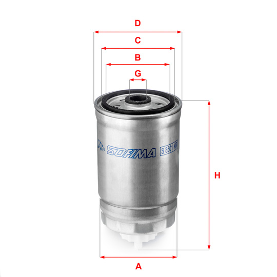 S 8501 NR - Fuel filter 