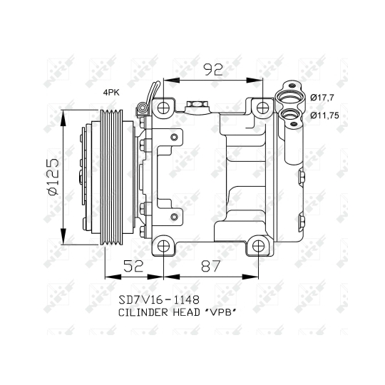 32743 - Kompressori, ilmastointilaite 
