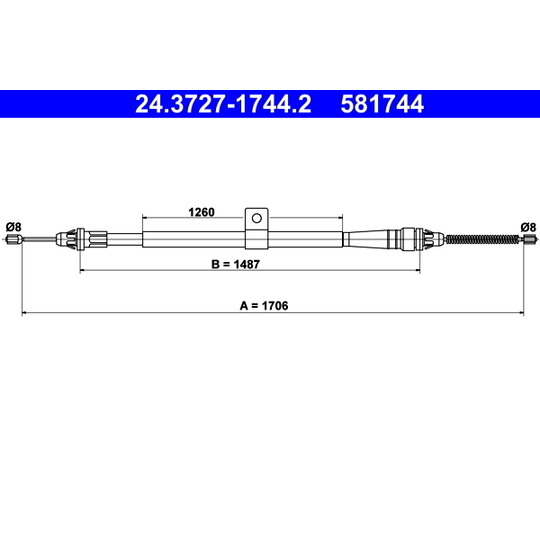 24.3727-1744.2 - Cable, parking brake 