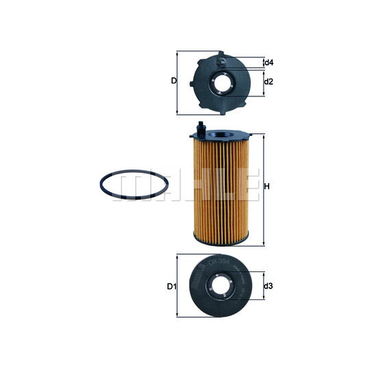 OX 354D - Oil filter 