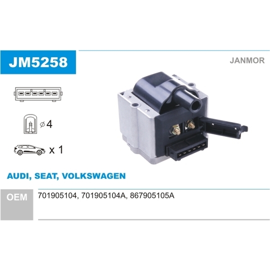 JM5258 - Ignition coil 