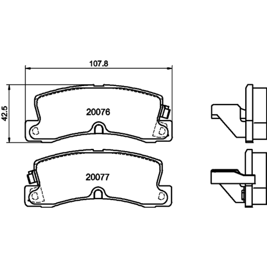 MDB1326 - Brake Pad Set, disc brake 