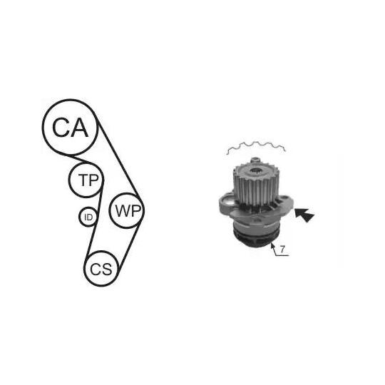 WPK-177402 - Vattenpump + kuggremssats 