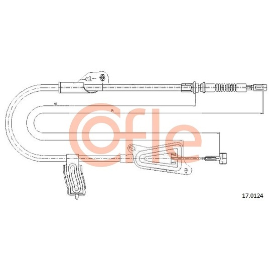 17.0124 - Cable, parking brake 