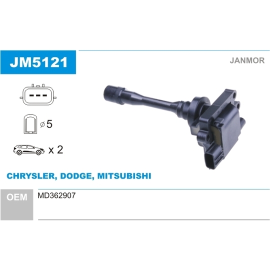 JM5121 - Ignition coil 