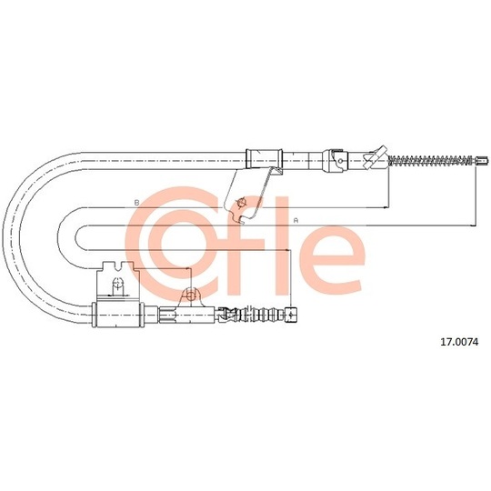 17.0074 - Cable, parking brake 