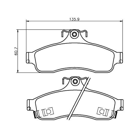 MDB2307 - Brake Pad Set, disc brake 