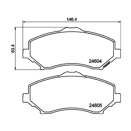 MDB3000 - Brake Pad Set, disc brake 