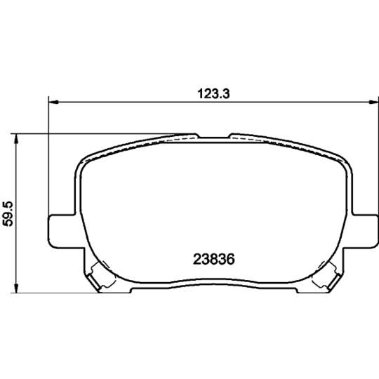 MDB2266 - Brake Pad Set, disc brake 