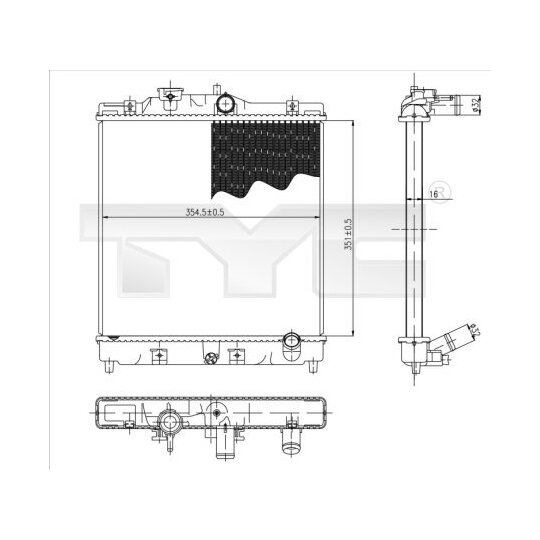 712-0051 - Radiator, engine cooling 