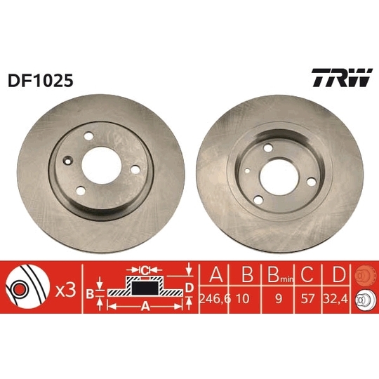 DF1025 - Brake Disc 