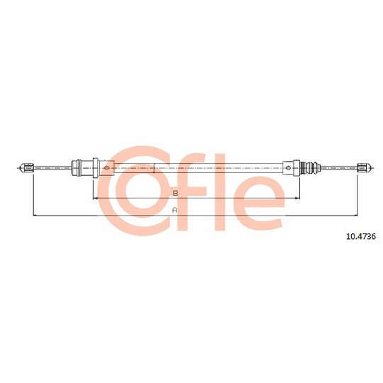 10.4736 - Cable, parking brake 