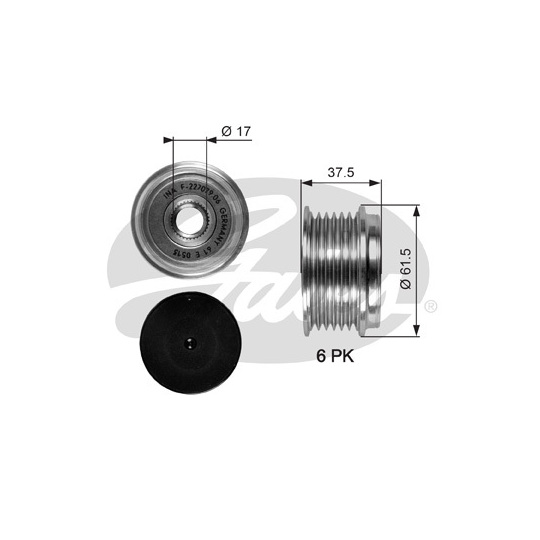 OAP7075 - Alternator Freewheel Clutch 